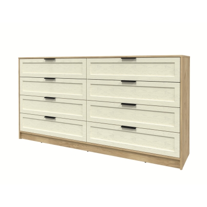 Kомод Тренд КТ-К197 (Дуб золотой ЛДСП/ Дуб снежный ЛМДФ) Ш1965 В1020 Г451